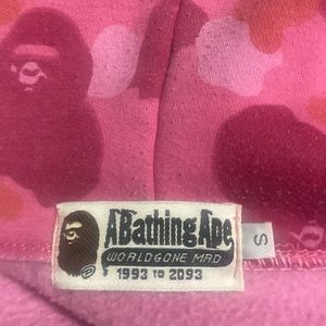 Pink shark bape hoodie small used